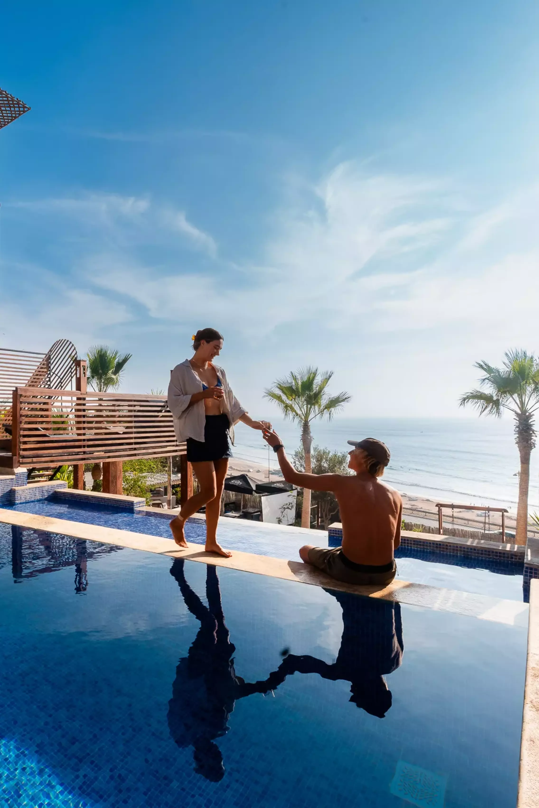 Pure Sea View Surfcamp - swimming pool area