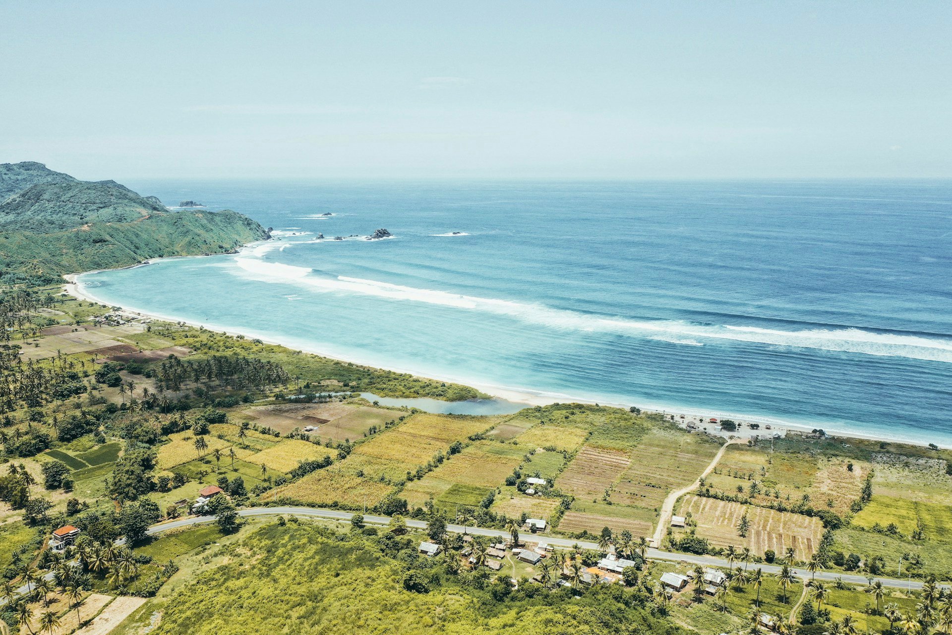Stunning Lombok coastline from above. Photo: Kaspars Upmanis