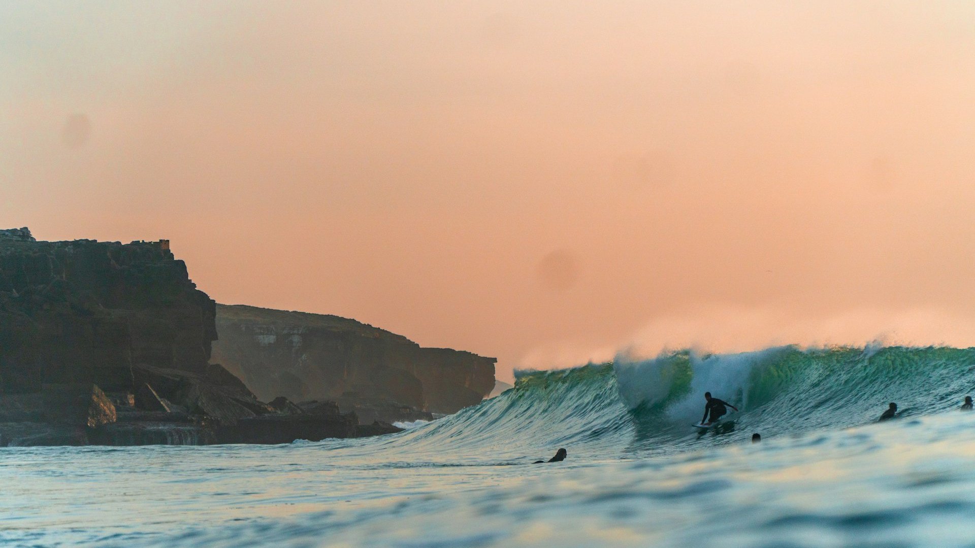 Surfers on the beach