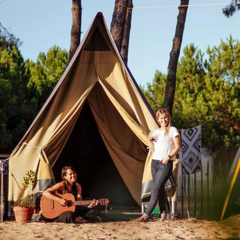 Canvas Zelt mit Komfort